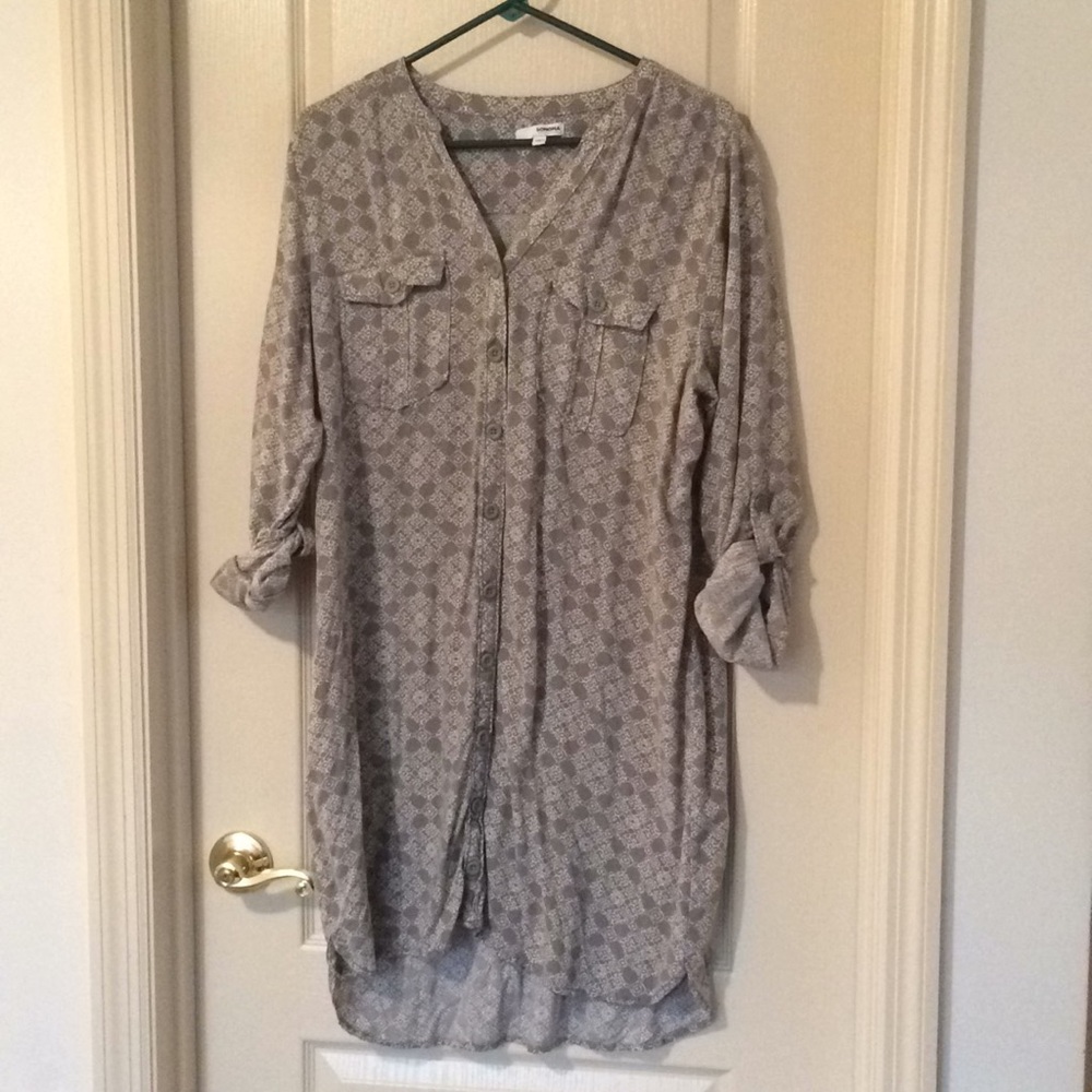 Sonoma pale green shirt dress